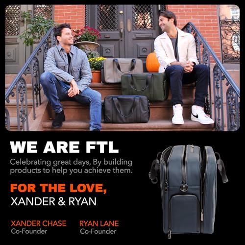The FTL Pro Mens Travel Bag - 30L Premium Work to Gym Weekender Duffel with Garment Bag, Shoe Space & 18" Laptop Sleeve - Organized Athletic Business Carry On Hybrid, Fits Under Airplane Seat - Blue - color: Essex Blue, style: Pro