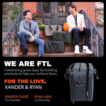 The FTL Pro Mens Travel Bag - 30L Premium Work to Gym Weekender Duffel with Garment Bag, Shoe Space & 18" Laptop Sleeve - Organized Athletic Business Carry On Hybrid, Fits Under Airplane Seat - Blue - color: Essex Blue, style: Pro
