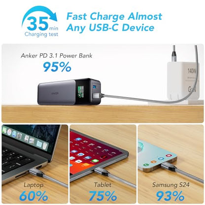ULT-WIIQ 6.6FT USB C to USB C 3.2 Gen 2 x 2 Video Cable for Portable Monitor, 4K@144/120/60Hz 8K Display Cable, 20Gbps Data Transfer, PD 3.1 240W Fast Charging, for iPhone 17, MacBook, SSD, CarPlay - size: 6.6FT