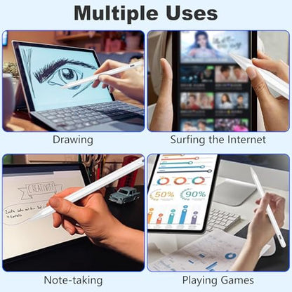 COO Universal Active Stylus Pen for iOS, Android & Samsung Touch Screens | Smart Digital Stylus for Lenovo/Vivo/Mi/HUAWEI Tablets, iPhone/Samsung/Pixel Phones for Drawing, White - color: White