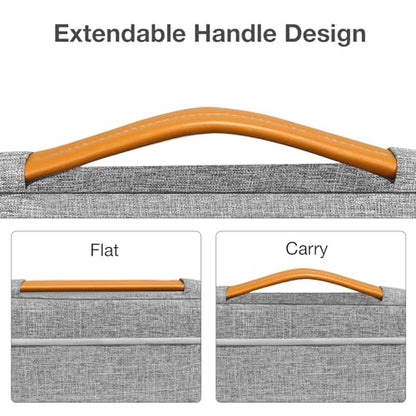 MOSISO 360 Protective Laptop Case 13 inch, 13 inch Laptop Sleeve Compatible with MacBook Air M5 M4 M3 M2 M1 2026-2018/Neo/Pro M2 M1, Side Open Carrying Case with Raised Pocket & Handle & Belt, Gray
