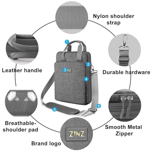 Laptop Case 12.9 13 Shoulder Bag, Expandable Handbag with Valuables Compartment Compatible with MacBook Air/Pro/Neo 13" M5/M4/M3/M2/M1, iPad 12.9/13/11, Water-Resistant & Shockproof,L01G03 - color: L01g03, size: 13"
