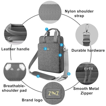 Laptop Case 12.9 13 Shoulder Bag, Expandable Handbag with Valuables Compartment Compatible with MacBook Air/Pro/Neo 13" M5/M4/M3/M2/M1, iPad 12.9/13/11, Water-Resistant & Shockproof,L01G03 - color: L01g03, size: 13"