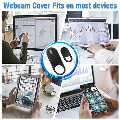 Toojcc Laptop Camera Cover Slide,3 Large+3 Small Ultra Thin Webcam Cover for Laptop,Computer,Tablet,Apple Devices and Tesla Model 3/Y Interior Cabin Camera,Web Cam Blocker Protect Your Privacy - size: 3 Big + 3 Small