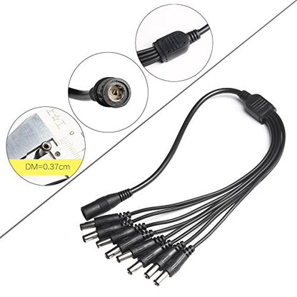 8-Way CCTV Camera Power Splitter-Security Camera Power Adapter-LED Driver Lighting Transformer DC Converter-Flexible LED Tape Strip Light AC DC Power Supply 12V 5A 60W