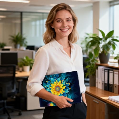 Universal Laptop Skin Sticker Decal for 11.6”12" 13" 13.3" 14" 15" 15.4" 15.6" Reusable Waterproof Scratch-Scratch Resistant Protective Vinyl Laptop Notebook Skin Stickers - Green Yellow Sunflower - color: Green Yellow Sunflower