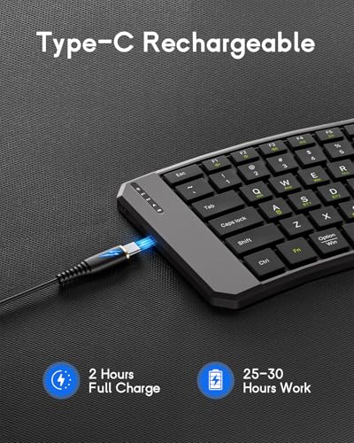 MoKo Ergonomic Foldable Keyboard, Split Portable Folding Bluetooth Keyboard | Ultra Slim for Business Travel, Rechargeable Wireless Keyboard, for iOS/Android/Windows Tablet PC Smartphone