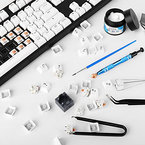 RUNJRX Keyboard Switch Lube Kit GPL 205G0 0.53oz/15g, Switch Opener for Cherry MX TTC Holy Pandas Switch,Switch Lube Tools for Gaming Keyboard - style: Lube Kit-H