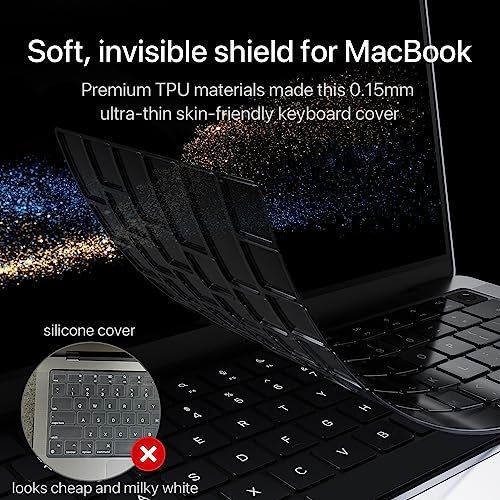Soonjet for MacBook Air 15 inch Case, M5 M4 M3 M2 2026-2023 Keyboard Cover | Invisible Armor, Clear Matte, Anti Crack & Fingerprint & Scratch, Ultra Thin & Light, Protective Hard Shell, Close Seamlessly - color: Frost Clear