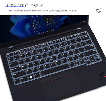 Keyboard Cover for 2024 2023 14" Lenovo Thinkpad x1 Carbon Gen 11/10,ThinkPad E14 Gen 6/5, ThinkPad T14 Gen 4/3, ThinkPad T14s Gen 4/3,ThinkPad L14 Gen 4/3,ThinkPad P14s Gen 4/3 Keyboard Skin-Black - color: Black