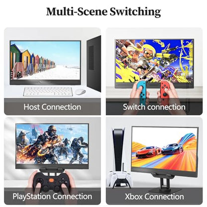 Veout 13.3" 1080p Portable Monitor Slim Lightweight HDR Travel Small HDMI Display with Kickstand for Laptop PC/Mac/Phone/Xbox Switch/PS4