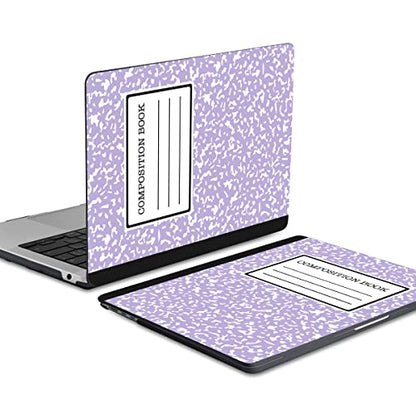 MEEgoodo Case for M5/M4/M3/M2 MacBook Air 13 inch Case 2026 2025 2024 2022, Fit Model A3449/A3240/A3113/A2681, Laptop Hard Shell Compatible with MacBook Air 13.6-inch, Composition Book Purple - color: Composition Book Purple