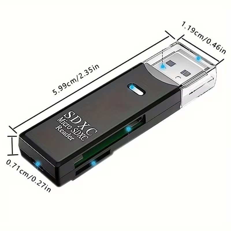 SB 3.0, 2.0 Card Reader, 5Gbps 2-in-1 SD Card Reader to USB Adapter, Suitable for MMC, RS-MMC, Card Reader and UHS-I Card, White3.0 - color: White3.0