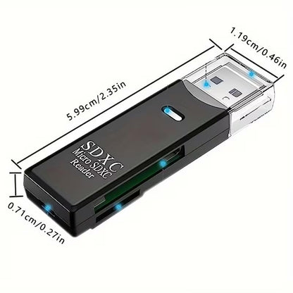 SB 3.0, 2.0 Card Reader, 5Gbps 2-in-1 SD Card Reader to USB Adapter, Suitable for MMC, RS-MMC, Card Reader and UHS-I Card, White3.0 - color: White3.0