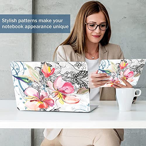 Laptop Skin Sticker Decal 15-15.6 Inches, Universal Reusable Vinyl Sticker for 12.1 13 13.3 14 15.4 Inches Netbook/Notebook PC, Waterproof & Scratch-Resistant (Gorgeous Flowers) - color: Gorgeous Flowers