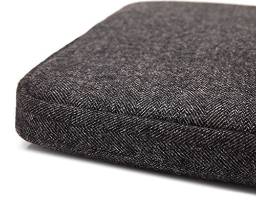 Herringbone Woollen Water-Resistant for 13-13.3 Inch Laptop Sleeve Case Bag (13-13.3 Inches, Black) - color: Black, size: 13-13.3 Inches