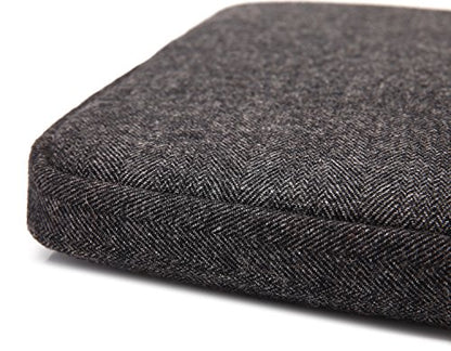 Herringbone Woollen Water-Resistant for 13-13.3 Inch Laptop Sleeve Case Bag (13-13.3 Inches, Black) - color: Black, size: 13-13.3 Inches
