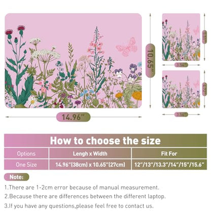 15-15.6 inches Netbook Laptop Skin Sticker Decal Reusable Cover Protector for 11.6 12 13 13.3 14 15 15.4 Notebook Chromebook PC, Scratch-Resistant Waterproof I Retro Botanical - color: Retro Botanical