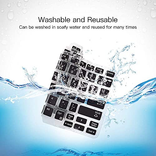 Keyboard Cover for Dell Latitude E7450 E7470 E5470 E7480 5480 5490 5491 7490, Dell Latitude 3340 E3340 Laptop Keyboard Protector Ultra Thin Soft Keyboard Skin, Black (US Layout, with Pointing) - color: Black