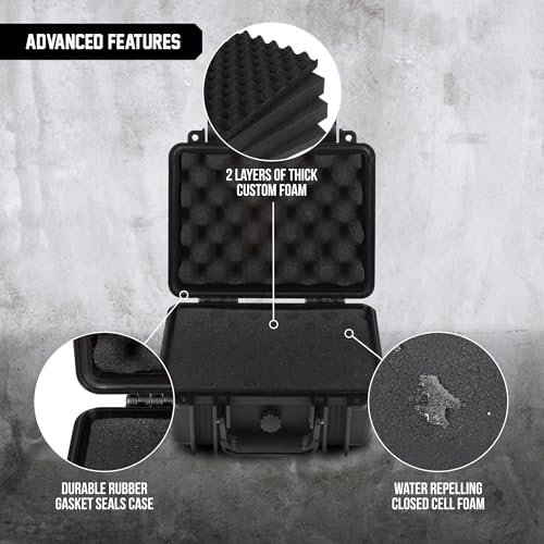 Durabox All Weather Hard Case 10 x 9 x 5” - TSA Approved Hard Shell Travel Case with Customizable Foam for Cameras, Lenses, Electronics and Other Gear - size: Small 10 x 9 x 5"