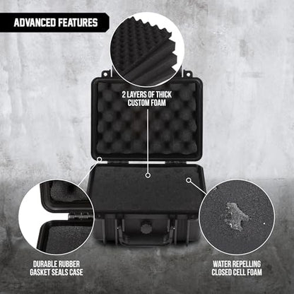 Durabox All Weather Hard Case 10 x 9 x 5” - TSA Approved Hard Shell Travel Case with Customizable Foam for Cameras, Lenses, Electronics and Other Gear - size: Small 10 x 9 x 5"