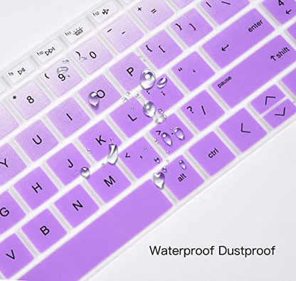 Keyboard Cover for HP 17.3 Laptop 17-cn 17-cp Series 17-cp2199nr 17-cn3399nr 17-cn3097nr 17-cp3003dx 17-cn4153cl 17-cn2083dx 17-cp3155cl 17-cp2025dx cp3005dx 17z-cp300/200 17t-cn400/cn200 - color: Ombre Purple