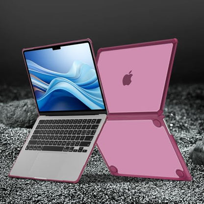 MOSISO Compatible with MacBook Air 13 inch Case M5 2026 M4 M3 M2 2025-2022 | A3449 A3240 A3113 A2681, 3 in 1 Kit Crack-Resistant Heavy Duty Protective Hard Shell Case Cover with TPU Bumper, Wine Red - color: Wine Red