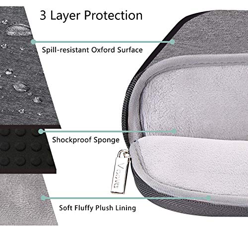 Voova 13.3-13 Inch Laptop Sleeve with Handle, MacBook Sleeve, Gray | Splash-proof laptop sleeve with handle and removable strap; fits 13-inch MacBook Air/Pro M1-M5, HP, Lenovo, Asus and Acer - color: Grey, size: 14-15.6In & 2019 New Macbook Pro 16 Inch