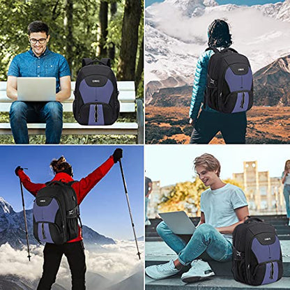 Extra Large Business Travel Backpack, Anti Theft Water Resistant College Backpack Computer Bag Fits 17.3Inch Laptop Notebook, Blue - color: Blue, size: 17inch