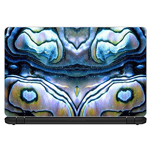 Custom Fit Made to Order Laptop Notebook Skin Vinyl Sticker Cover Decal Fits 13.3" 14" 15.6" 16" HP Lenovo Apple Mac Dell Compaq Acer|Abalone Aulon Sea Shells Pattern Crystal - color: Style 3