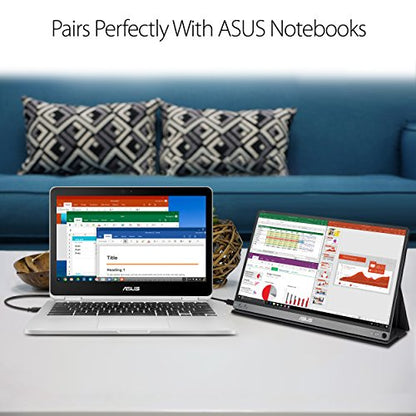 ASUS ZenScreen MB16AC 15.6 Inch 1080p USB-C Portable Monitor | USB-C, Eye Care, Auto-Rotate, Foldable Smart Case, Laptop Screen Extender, Travel Display for MacBook and PC - style: 16" Smart Cover