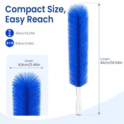 Fan Cleaning Brush, Bendable Dust Remover for AC Vent Grilles, Window Tracks, Keyboards and Narrow Spaces (3)