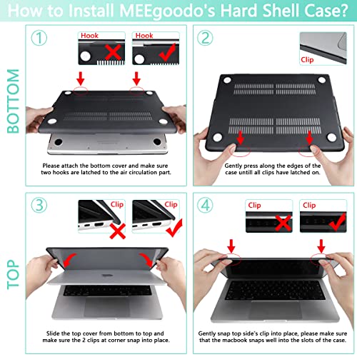 MEEgoodo for M5 MacBook Pro 16 inch Case 2026 2024 2023 2021 (Fit Model A3429/A3428/A3403/A3186/A2991/A2780/A2485) M5 M4 M3 M2 M1 Pro/Max, Laptop Case with Keyboard & Webcam Cover, Crystal Black - color: Crystal Black