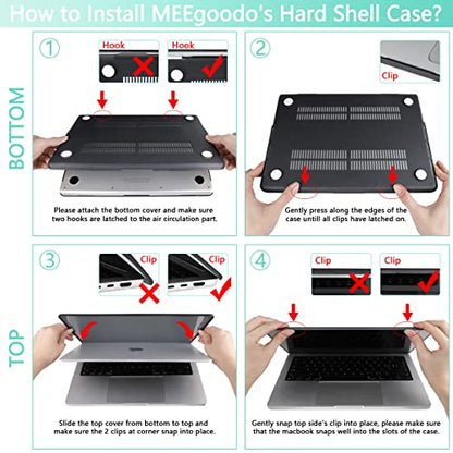 MEEgoodo for M5 MacBook Pro 16 inch Case 2026 2024 2023 2021 (Fit Model A3429/A3428/A3403/A3186/A2991/A2780/A2485) M5 M4 M3 M2 M1 Pro/Max, Laptop Case with Keyboard & Webcam Cover, Crystal Black - color: Crystal Black