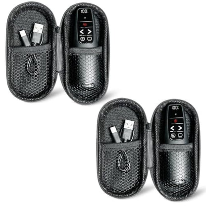 (2 Units) Rechargeable Presentation Clicker with Case, Power Digital Display Wireless Presenter Remote, Red Light Pointer Computer PowerPoint Clickers for Mac Laptop, Slideshow Google Slide Advancer - style: 2 Units Red Light