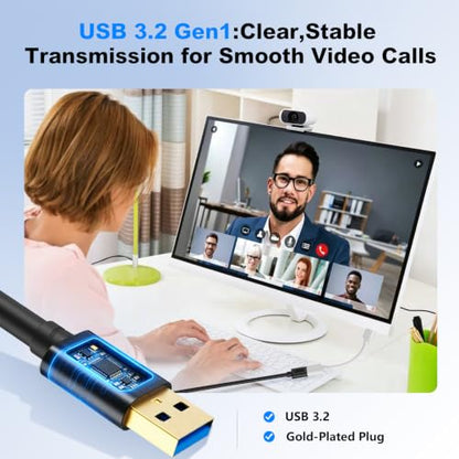 USB 3.0 Extension Cable 1.5Ft,USB 3.0 Repeater USB Male to Female Lead With Signal Amplification Active Cord for Printers,Keyboards, Game Console, loudspeakers, scanners, displays(0.5M/1.5Ft) - size: 1.5Ft