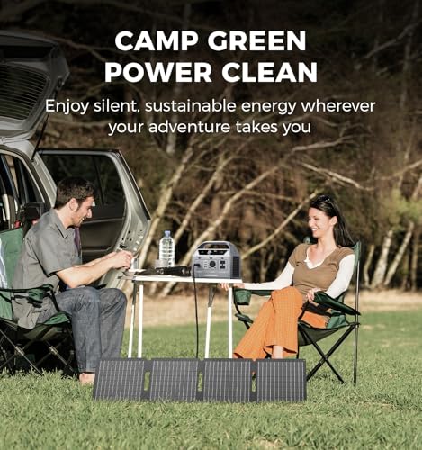 UDPOWER C400 400W Portable Power Station, 256Wh LiFePO4 (Surge 800W), AC+USB-C+12V DC, for Camping RV Emergency Backup, Lightweight - style: UD0400+40W
