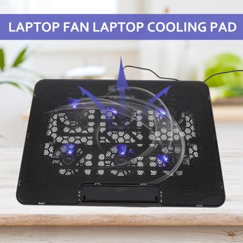 Operitacx 15.6"-17" Laptop Cooling Pad - Adjustable Laptop Cooler Stand with Quiet Fans, Ergonomic Notebook Fan Holder for Gaming and Office Use