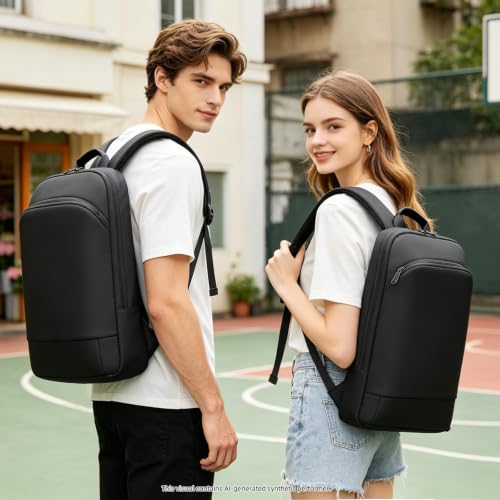 Expandable Laptop Backpack Unisex - 15.6 Inch Slim, Lightweight Waterproof,for Travel Work College (Large) - size: Large