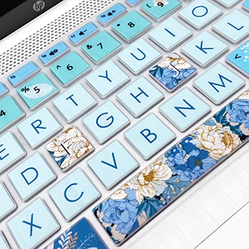 Keyboard Cover for HP 14" Laptop 2020 2019 2018,HP Pavilion x360 14M-BA 14M-CD 14M-DH 14-BA 14-BF 14-cm 14-CF 14-DF 14-DK 14-DS 14-DQ Series 14 Inch Protective Skin,Peony - color: Peony