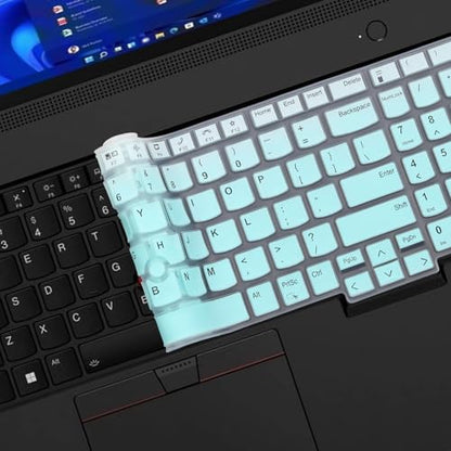 Keyboard Cover for Lenovo ThinkPad T16 P16 P16s 16 inch, Thinkpad L15 Gen 4/3 15.6-inch, ThinkPad T16 Gen 1, Lenovo ThinkPad 15.6" 16" Keyboard Skin (Not Fit Thinkpad L15 Gen 2/1)-Mint Green - color: OmbreMint