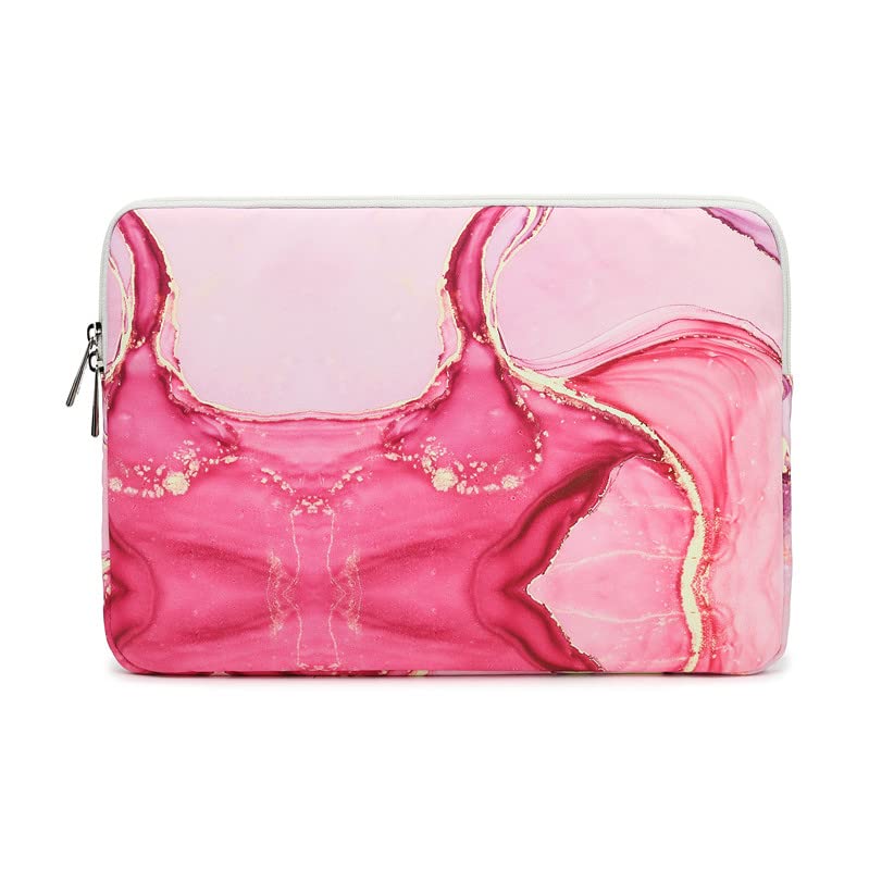 Canvaslife Pink Marble Pattern 13 inch Canvas Laptop Sleeve with Pocket 13 inch 13.3 inch Laptop 13 case13 Sleeve - color: Pink Marble, size: 13 inch/13.3 inch