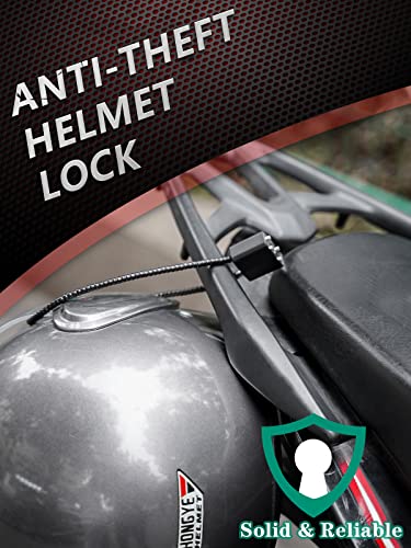 DELSWIN Cable Gun Locks with Keys - 15" Keyed Cable Gun Lock Heavy Duty Helmet Lock - color: Charcoal Black-2P