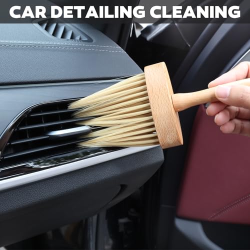 Wooden Handle Keyboard Brush-Soft Bristles, Car Detailing Brush for Cleaning Computer PC Laptop