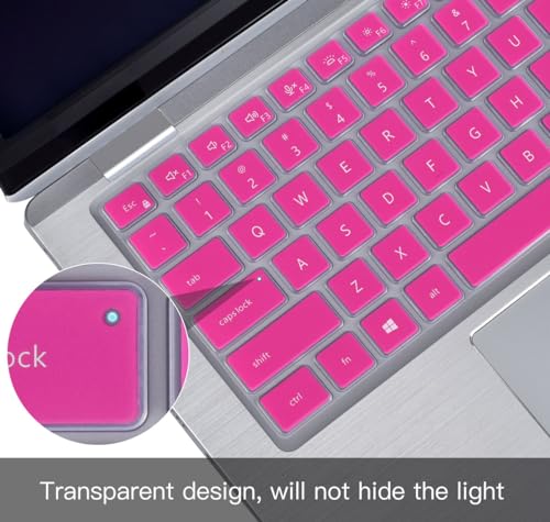 Keyboard Cover Skin for Dell Latitude 3440 5440 5430 5431 5420 14", 14" 7440 7430 7420 7410, Dell Latitude 14" 9420 9430, 15.6" 9520 9510 7520 Keyboard Protector, Hot Pink - color: Hot Pink