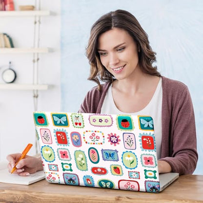 DINKY Flower Butterfly 16" 16.5" 17" 17.3 inches Netbook Laptop Skin Sticker Cover Soft Reusable Protector for 16"-17.3 Inch Notebook Chromebook Skin Decal - color: Flower Butterfly Stickers