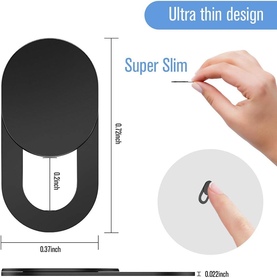 Webcam Cover Slide, Ultra Thin Camera Cover for Lapto Security Blocker for Computer and Camera（6 Pac）