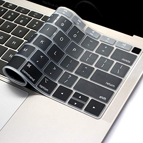 Se7enline for MacBook Pro 13/16 inch Keyboard Cover 2019-2026,Rose Pink | Silicone Waterproof Dustproof Durable Washable Laptop Accessories US Layout 2023 2022 2021 2020 2019 2018,Grey - color: Gradient Grey