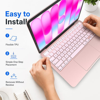 Soonjet Keyboard Cover Skin for 2026 MacBook Neo 13 inch A3404 A18 Pro, Premium Ultra Thin Clear Keyboard Protector, US ANSI Layout (Blush) - color: Blush