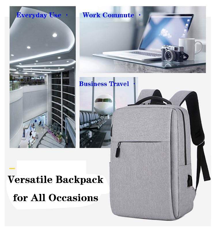 15 Inch Laptop Backpack,Business Bag with USB Port for Travel & Commute Red - color: Red
